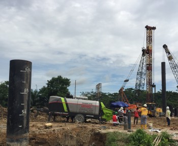 Progress pengecoran Project Jembatan Mahakam IV